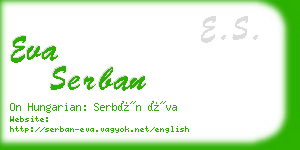 eva serban business card